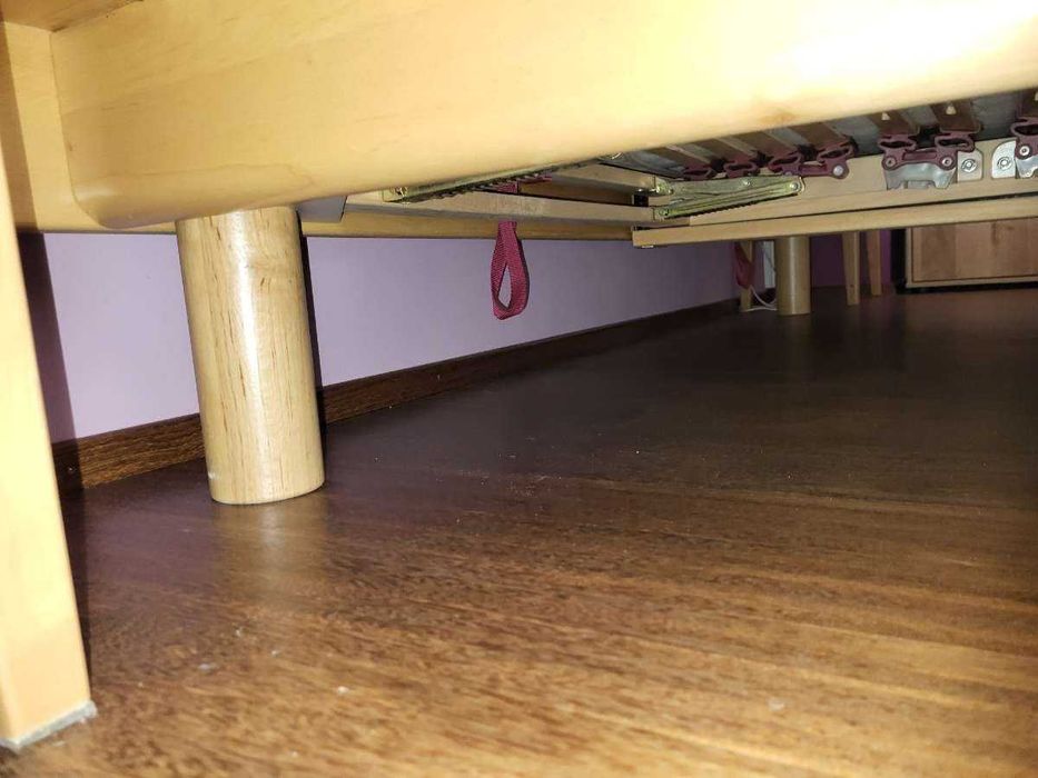 Pat din Lemn Masiv de 2 persoane cu 2 saltele de 90x200
