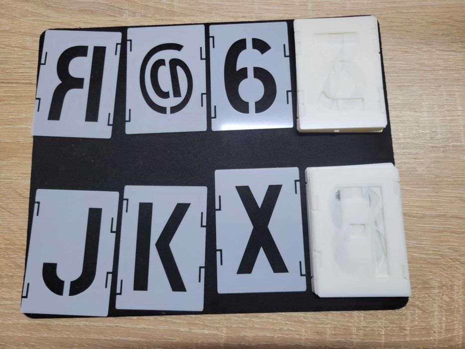 Шаблони за букви и цифри