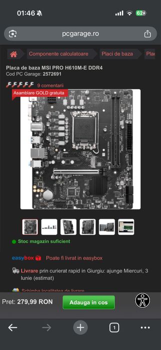 12400f+ Placa de baza MSI PRO H610M-E DDR4