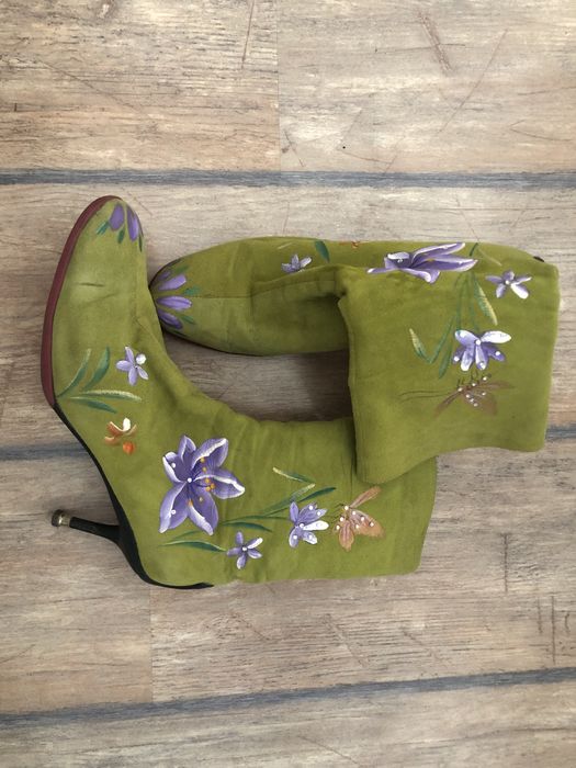 Ботуши от естествен велур