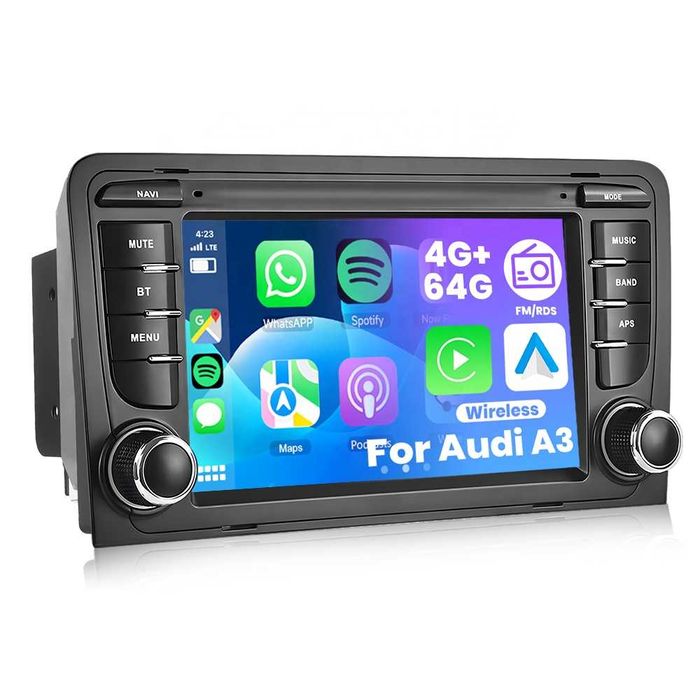 Mултимедия за Audi A3 8P - 7” IPS, 4GB RAM, 64GB, Wireless CarPlay/Android Auto