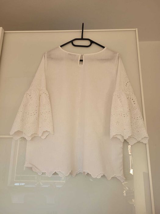 bluza alba de bumbac Reserved
