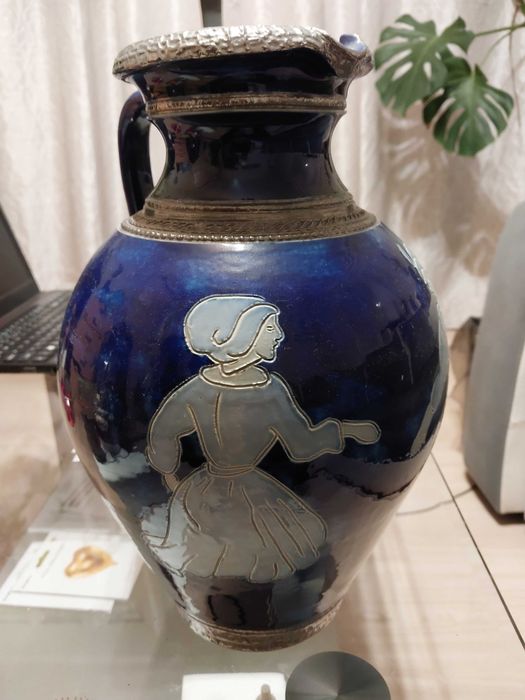 Керамический кувшин  с ручкой.Германия. Авторская работа