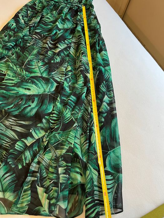 Rochie maxi, lunga cu model exotic floral