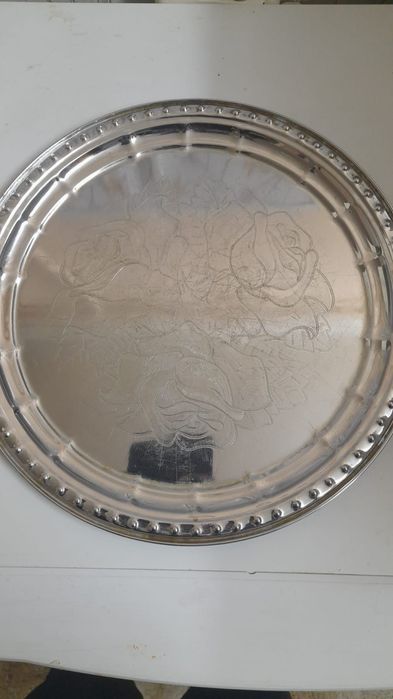 Поднос никелированный