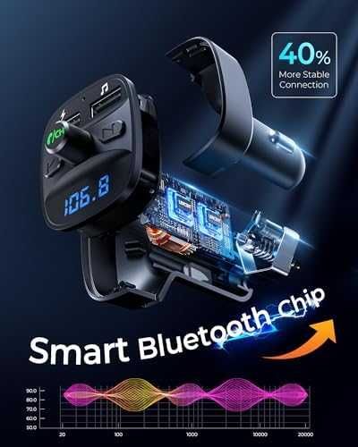 LENCENT Bluetooth FM трансмитер с 2 USB