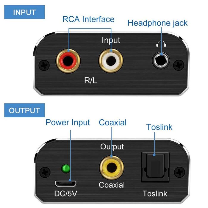 Convertor audio analog digital AMANKA RCA Jack la Optical*