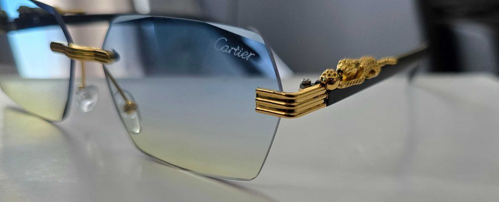 Ochelari de soare Cartier 8835 Rimless Blue