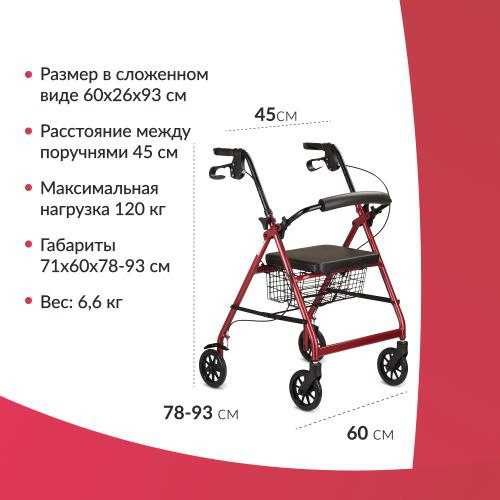 Тўрт ғилдиракли роллатор ходунок