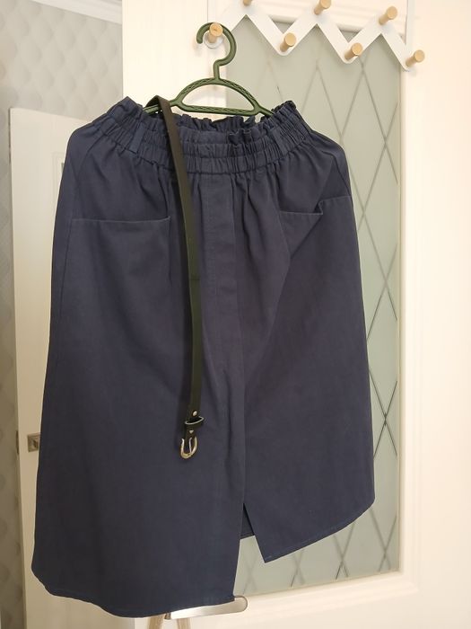 юбка синяя трапеция