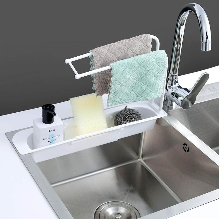 Компактен органайзер за кухненска мивка