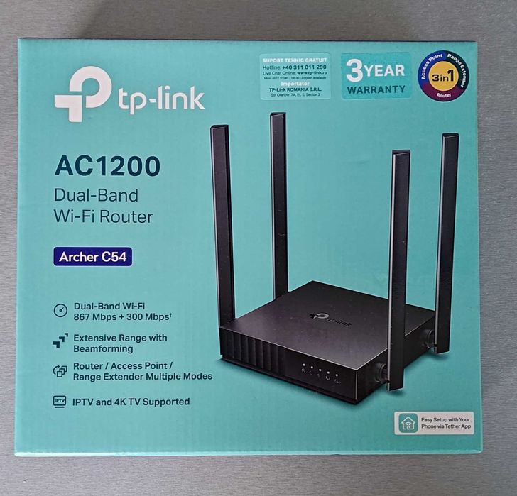 WiFi Рутер TP-Link AC1200 Archer C54. два канала стандартен + 5G