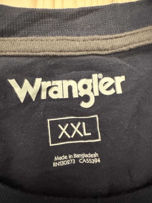 Tricou Wrangler cu Buzunar Bărbați – Nou Fără Etichetă – Mărimea XXL Bleumarin Heavy Casual