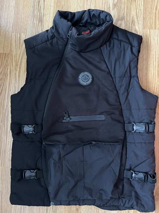 Мъжки елек с странично закопчаване черен цвят