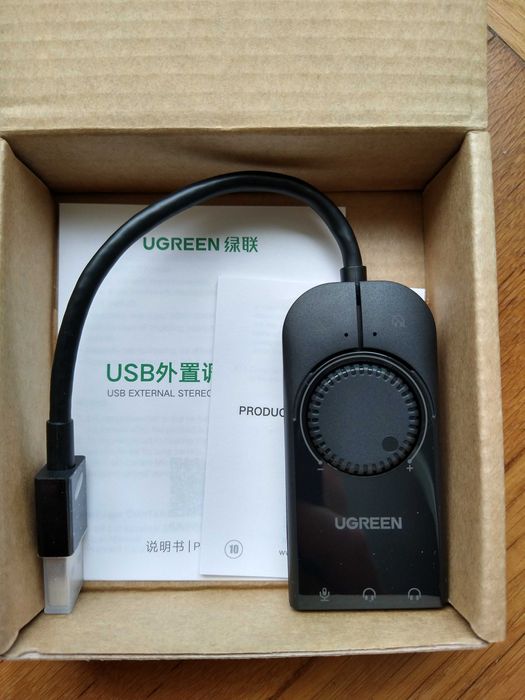 НОВ! UGreen USB external Stereo sound adapter (звукова карта)