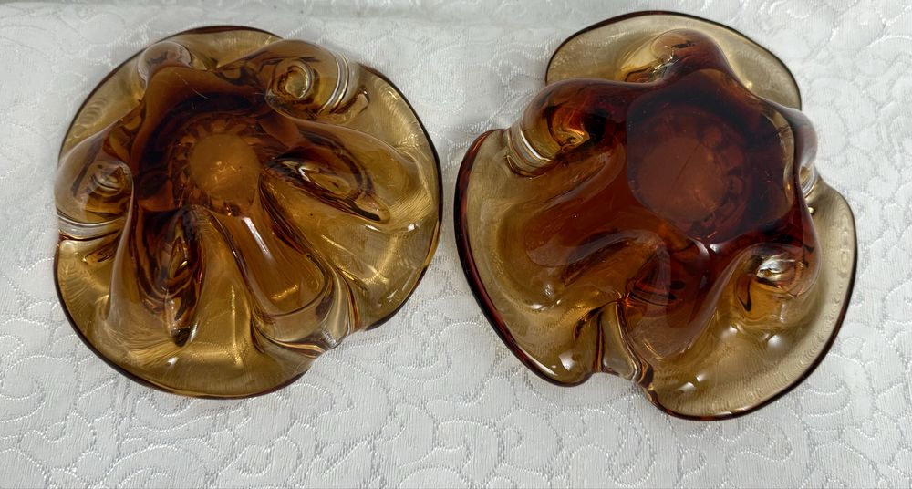 Пепельница чешское стекло