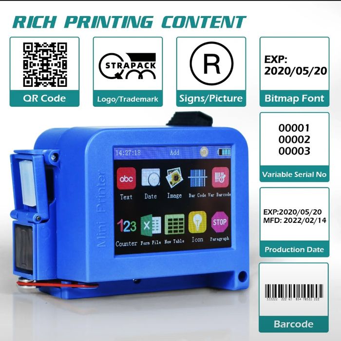 Маркиратор датер апарат сана дата штрих QR код ручной мини принтер