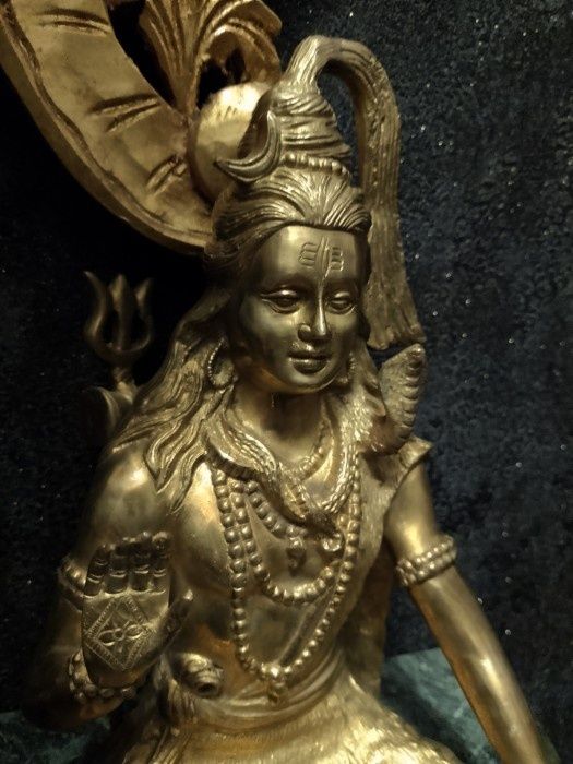 Sculptura din bronz masiv de dimensiuni impresionante Shiva piesa cu o