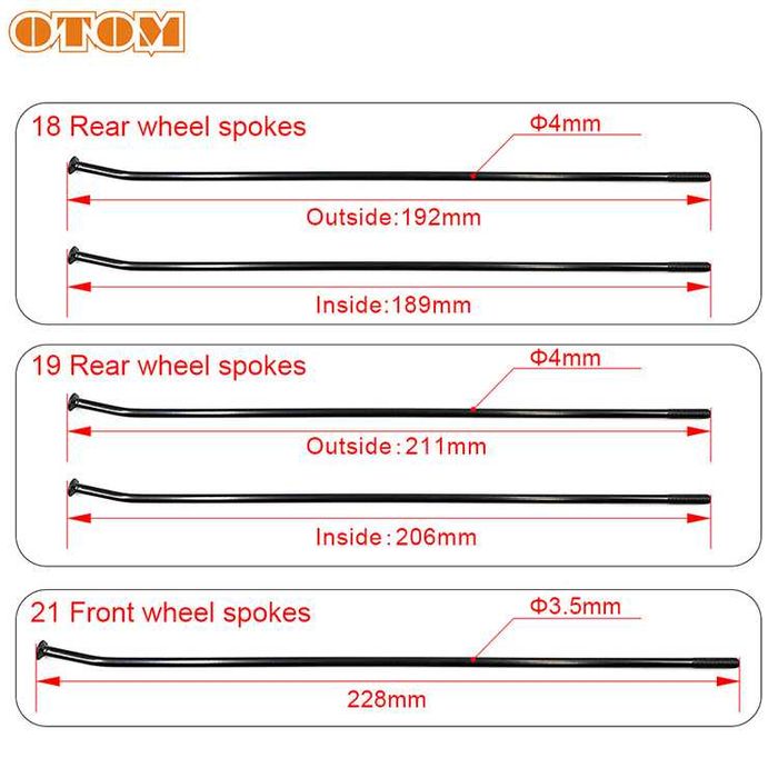 СПИЦА 18" 19" 21" Yamaha 1992- 2022 спици за капла спица за капла