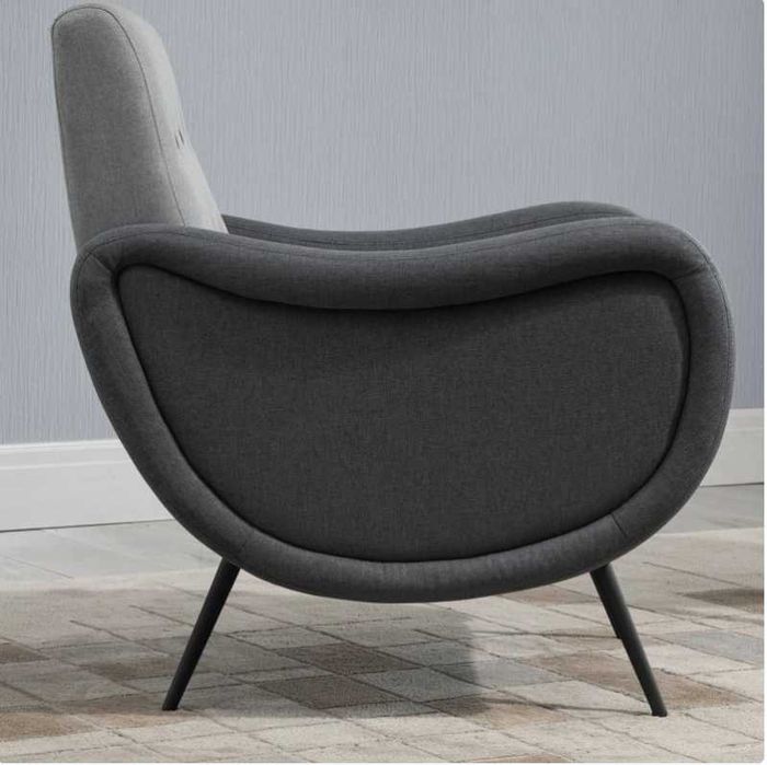 HOMCOM Fotoliu Modern Tesatura Gri 72x81x86cm