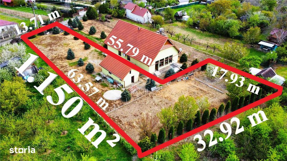 Teren intravilan - 1.150 mp + utilitati | Bercu Rosu