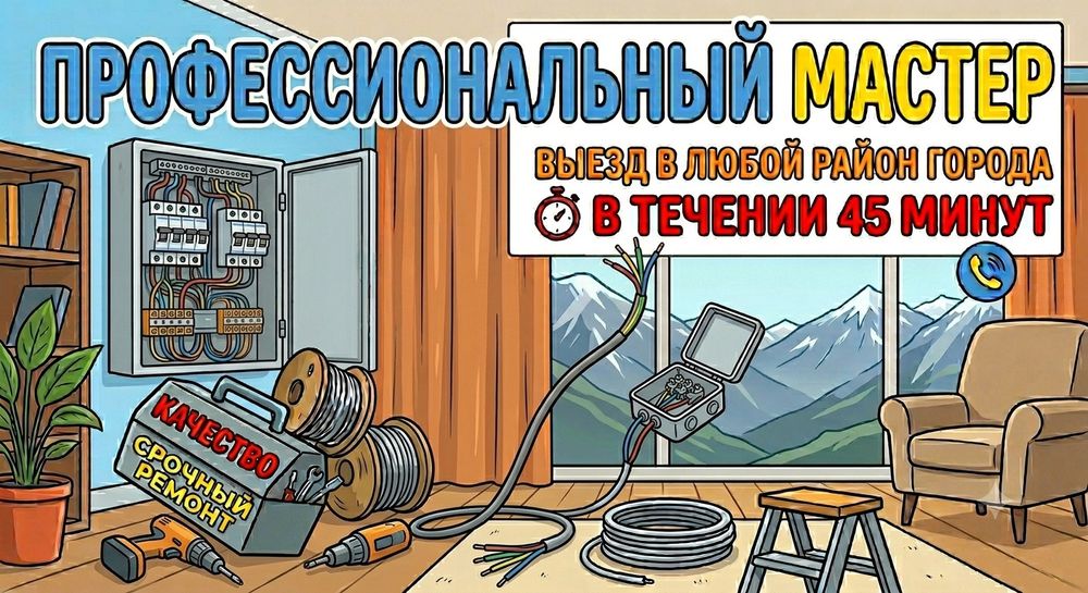 Электрик на дом, срочный выезд