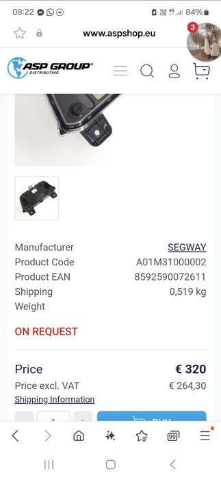 Vând speedometer Segway