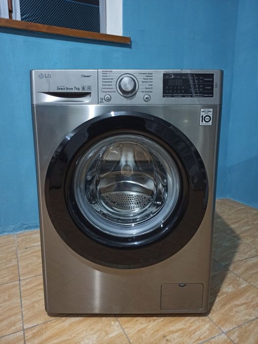 Стиралка Паровой LG Grey Platinum Стиралный AddWash Автомат TrueSteam