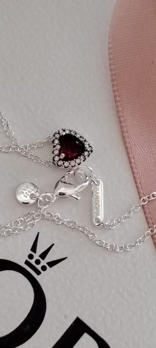 Set Nou Pandora Moments Heart Red Silver S925 Ale