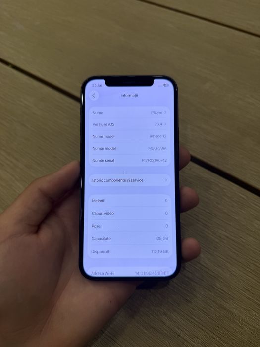 iPhone 12 negru 128 GB impecabil 100% bateria