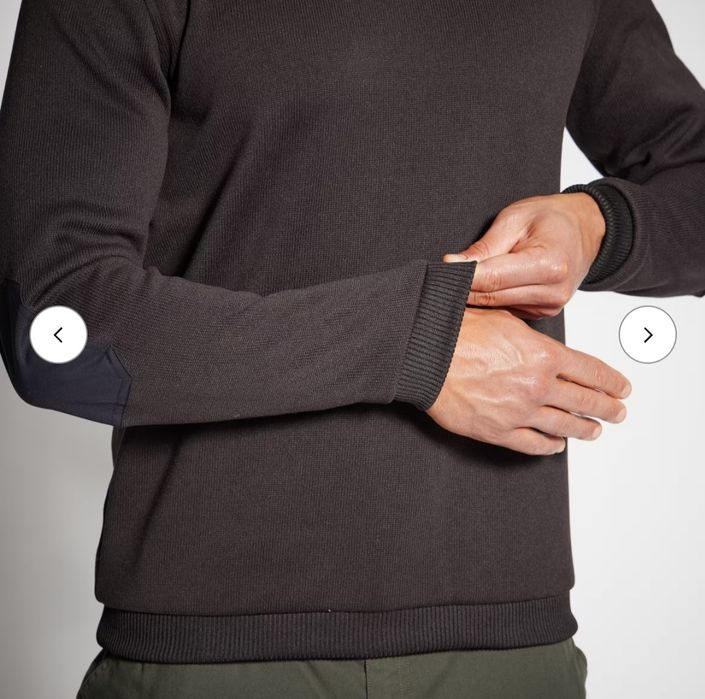 Мъжки черен пуловер