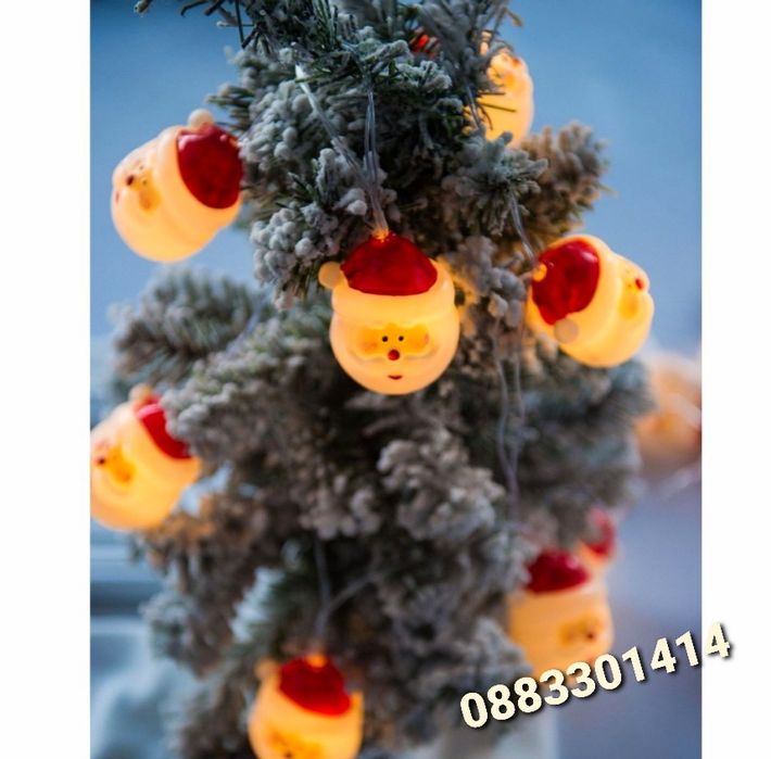 Коледни лампички Украса Дядо Коледа