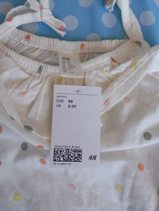 2 Salopete noi cu etichete, H&M, 98 cm, fetite