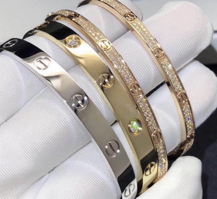 Позлатени гривни Cartier Love SM  - 750 / 18K