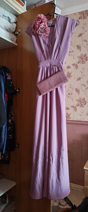 Платье вечернее с сумкой