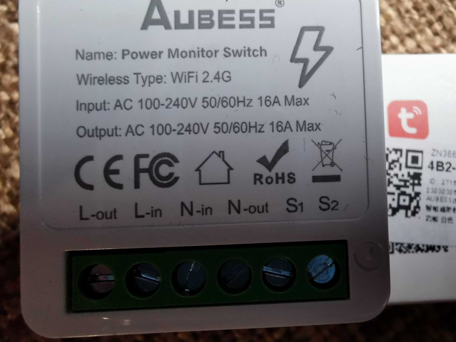 Releu Smart Life / Tuya 16A cu monitorizare consum
