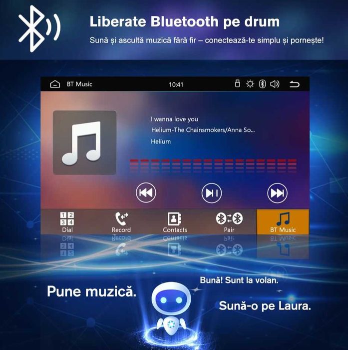 Navigatie GPS 2DIN Wireless CarPlay & Android Auto | Cameră Marșarier Inclusă