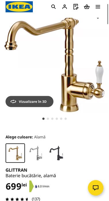 Baterie aurie ikea model Gilttran