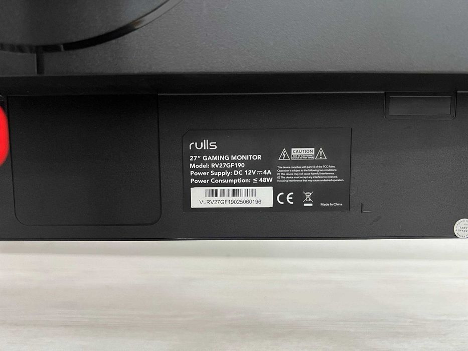 Монитор Rulls 27" Gaming Monitor — 190 Hz / IPS
