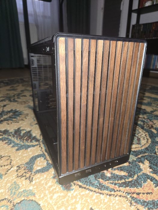 Carcasa Lian Li DAN Cases A3-mATX Wood Mesh Edition Black