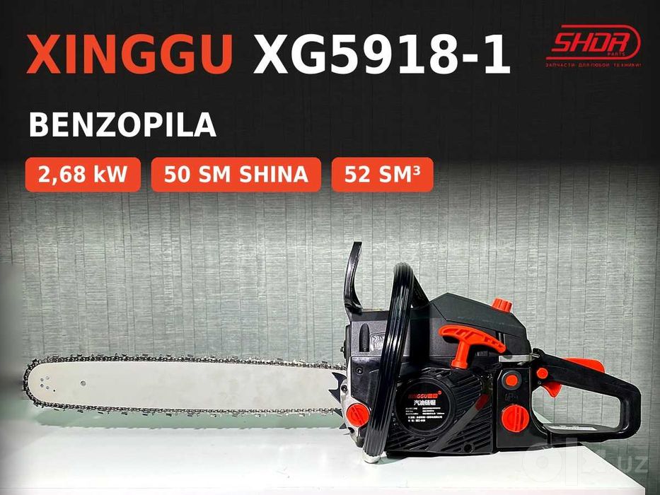 Бензопила Xinggu 52cc Benzopila benzin arra shina 50 sm, kafolat