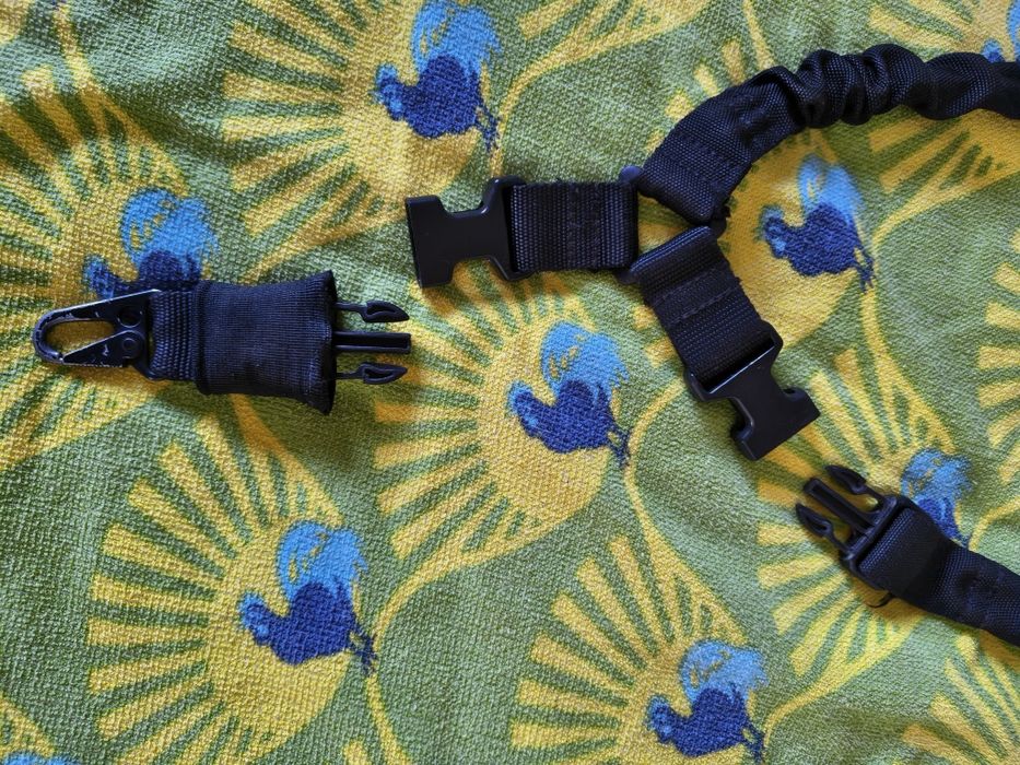 Curea tactică pentru armă Axroad Mall – Neagră, reglabilă, din nylon