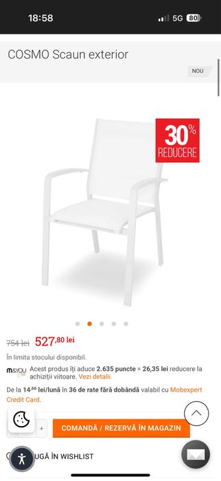 Mobillier gradina mobexpert, masa + 8 scaune