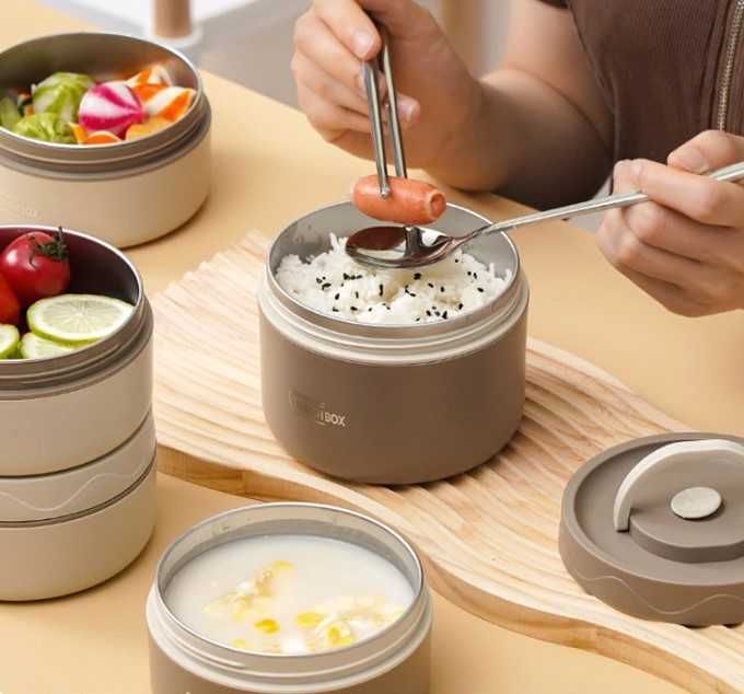 Термо метална Купа за течна и твърда храна Стомана * Кутия 500мл