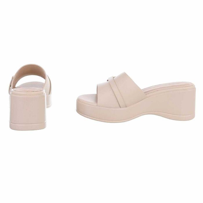Papuci Damă Eleganți Bej/Negri | Mărimi 37-40 | Livrare Rapidă Timișoara