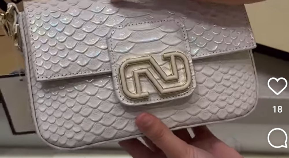 Сумка Nursace натуральная питон