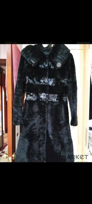 Шуба мутон+норка