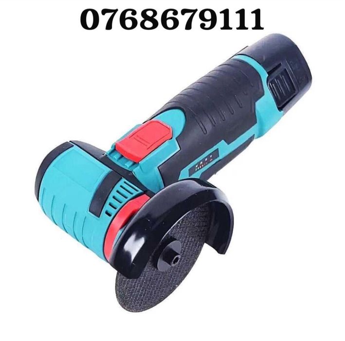 Mini Polizor Flex Electric cu 2 Baterii 12 v disc 76MM Nou 5 discuri