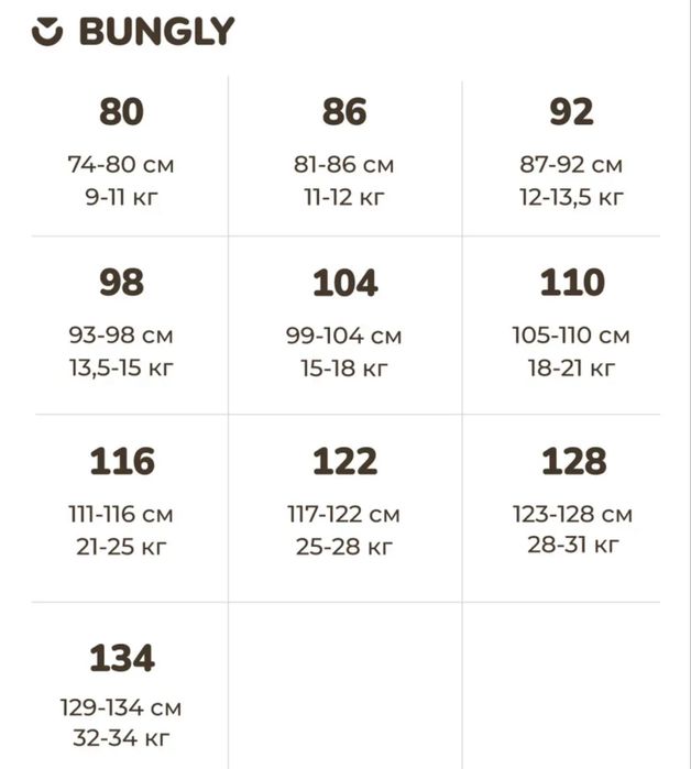 Термо белье Bungly р.110