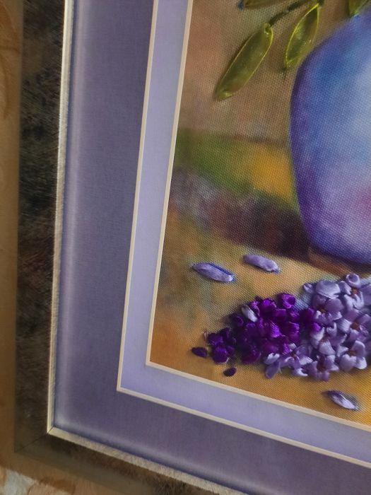 Картина вышитая ленточкой